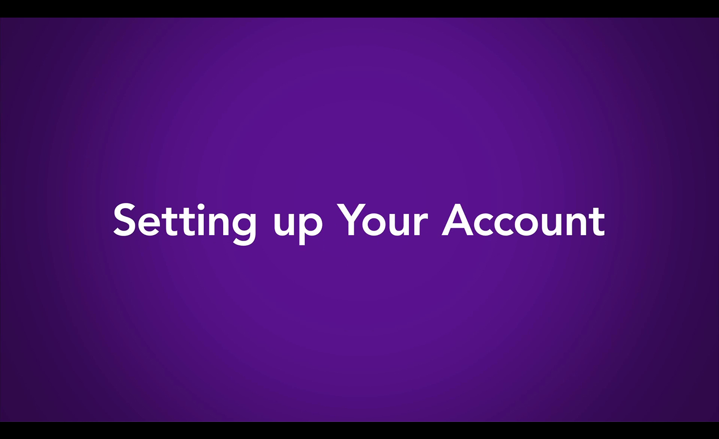 How to set up your account