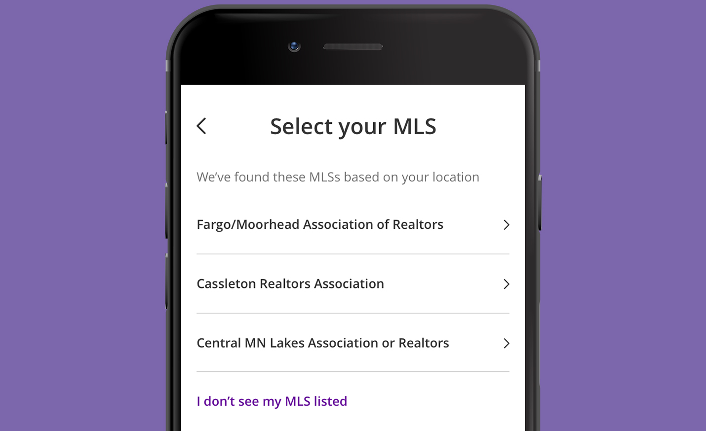 login - choose your MLS