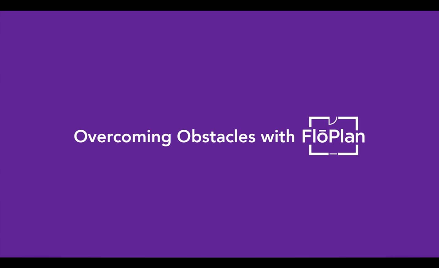 overcoming obstacles with floplan title screen